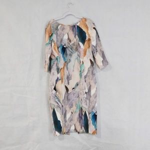 H&M Multi Colored Half Sleeve Sheath Dress